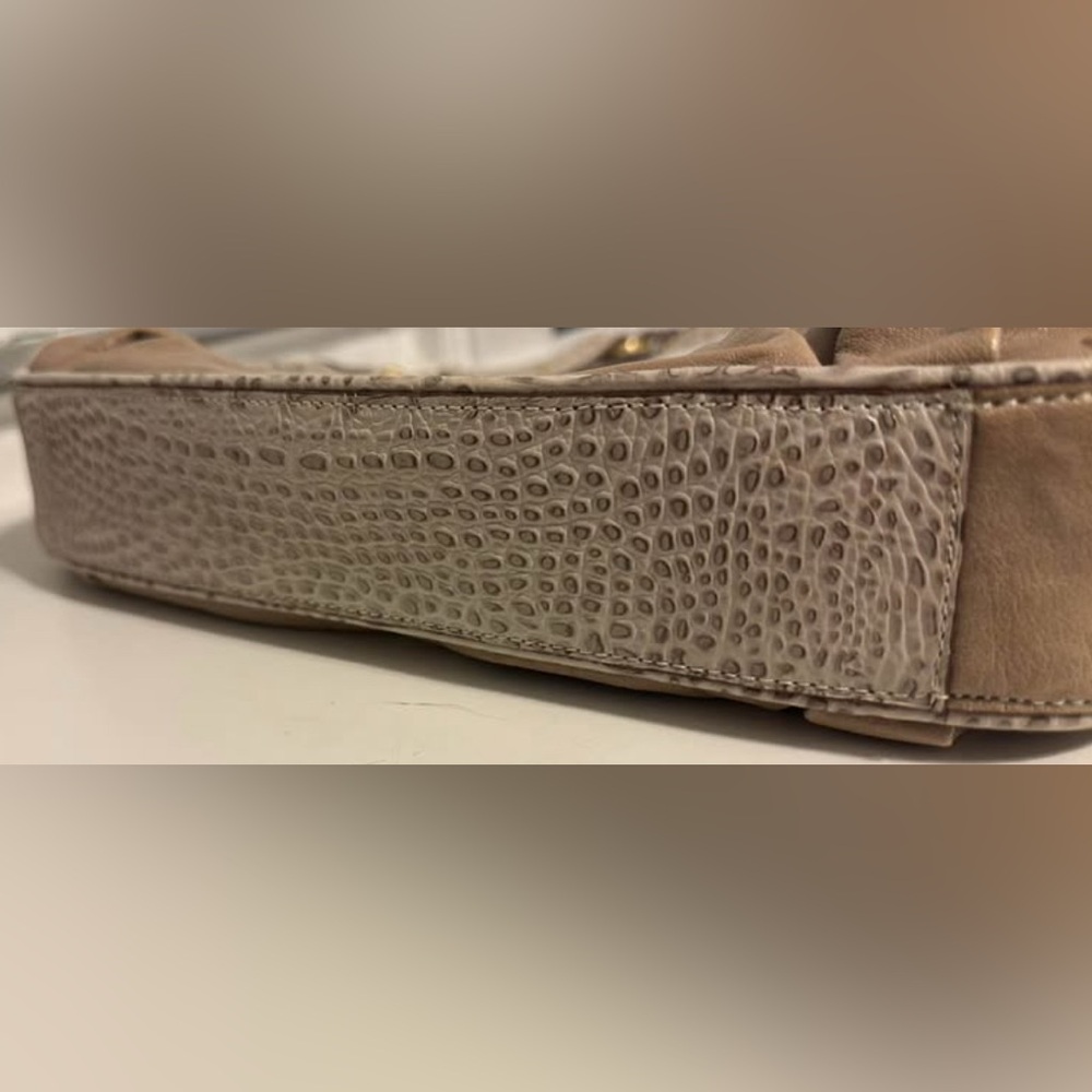 Brahmin Cream and Gold Croc-Embossed Bag - Picture 5 of 6